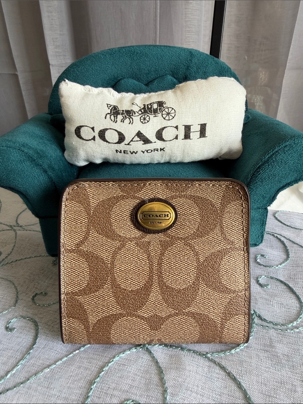 Coach signature canvas wallet
